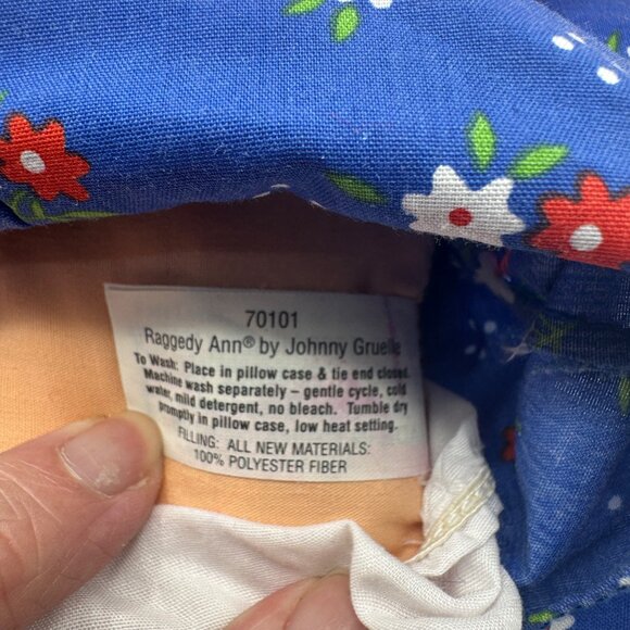 Vintage Hasbro Raggedy Ann & Andy Cloth Dolls 12" 1996 Collectible Set - Picture 7 of 8